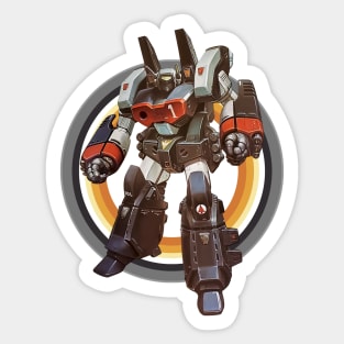 80s vintage mecha Sticker